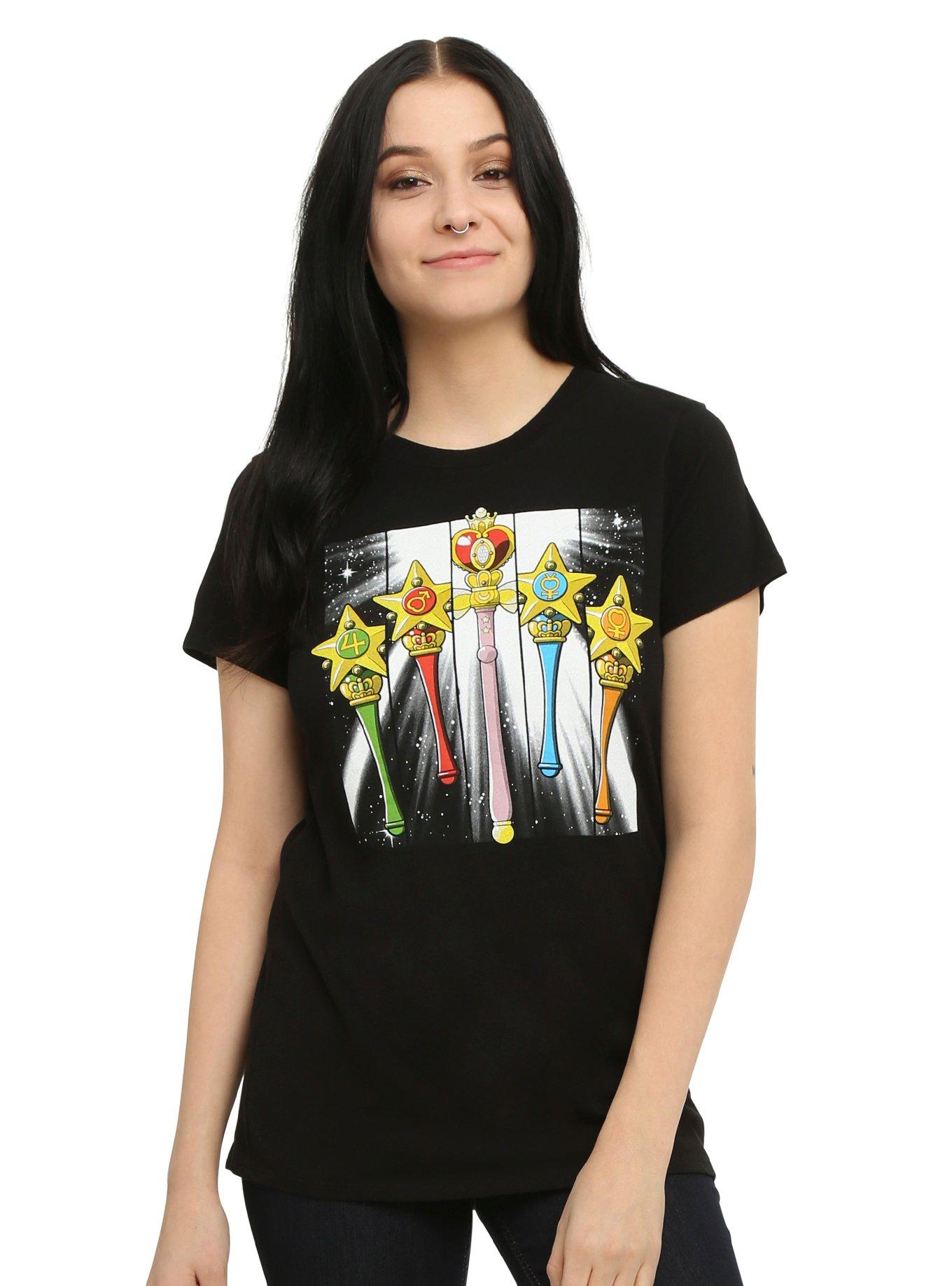 Sailor Moon Transformation Wands Girls T-Shirt, BLACK, hi-res