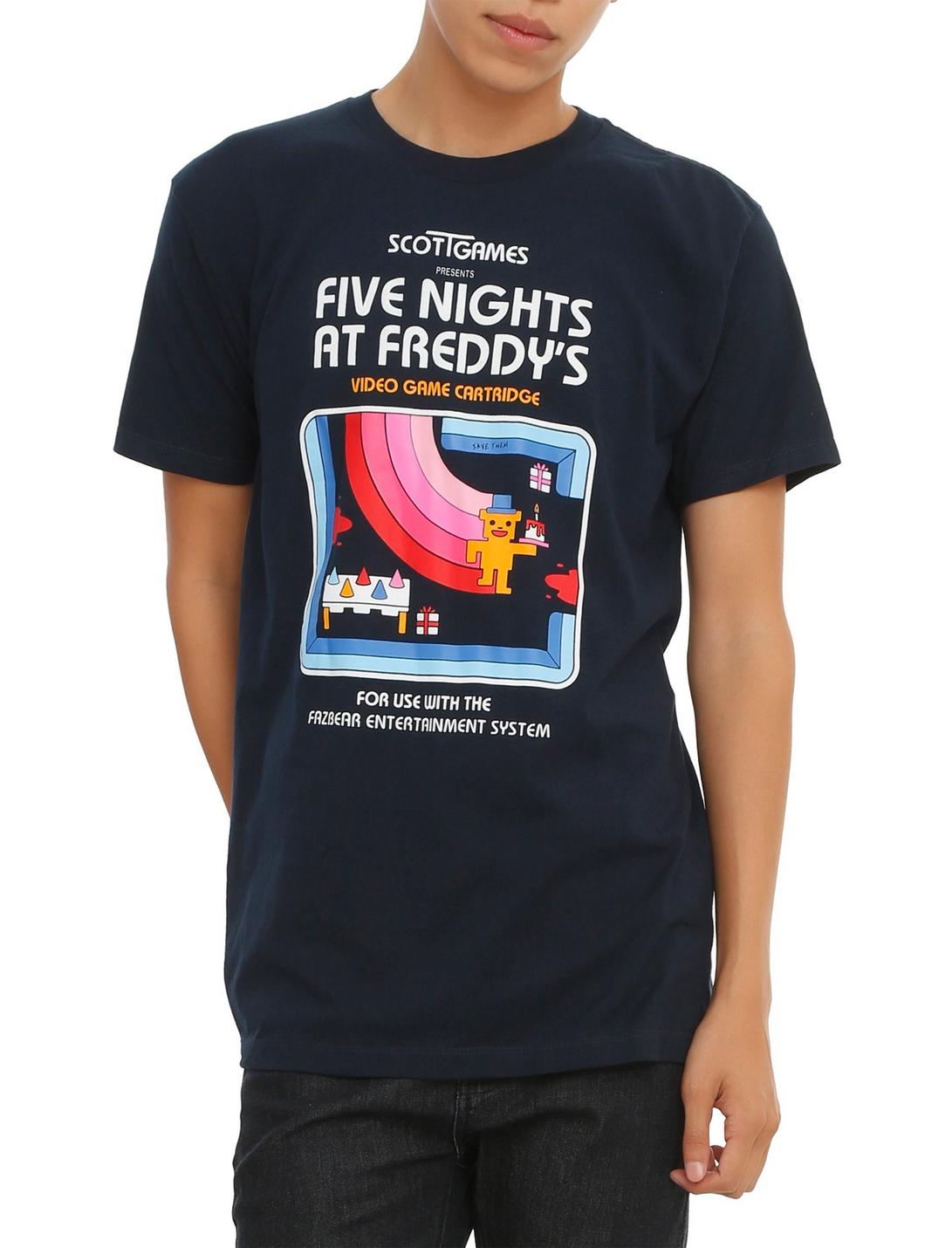 Five Nights At Freddy's Retro Game T-Shirt, NAVY, hi-res