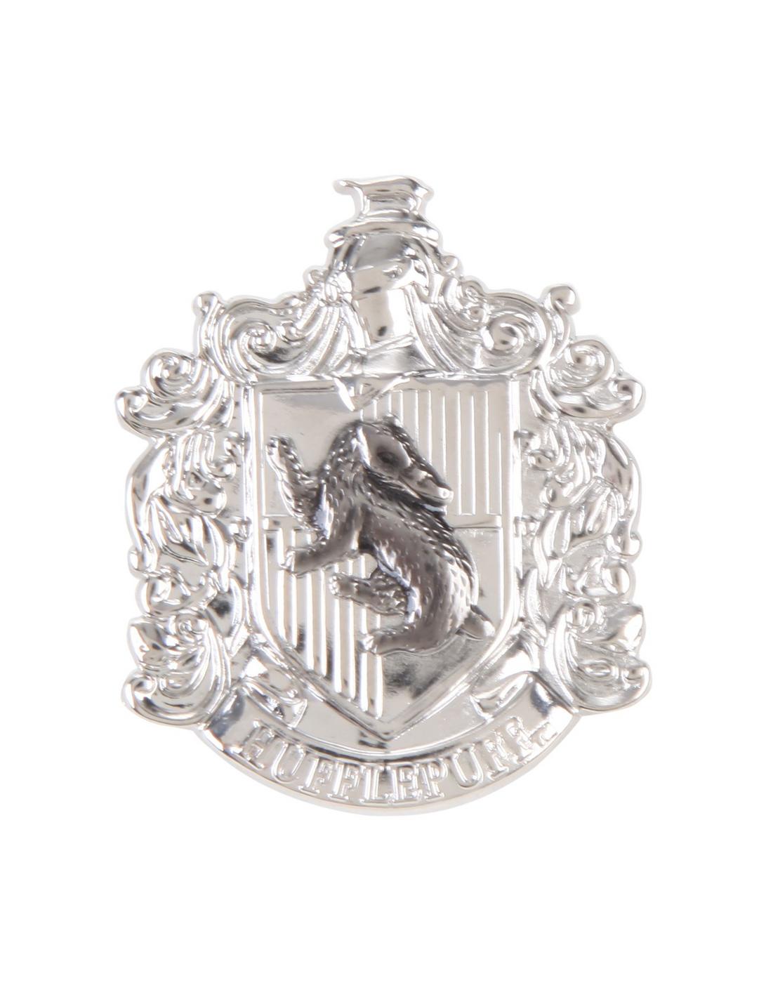 Harry Potter Hufflepuff Crest Pewter Pin, , hi-res
