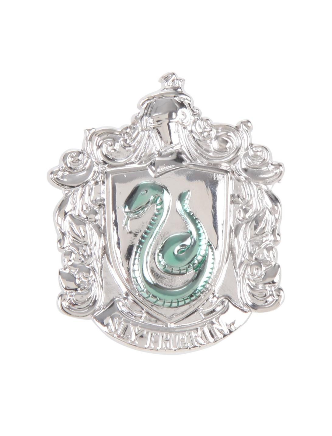Harry Potter Slytherin Crest Pewter Pin, , hi-res