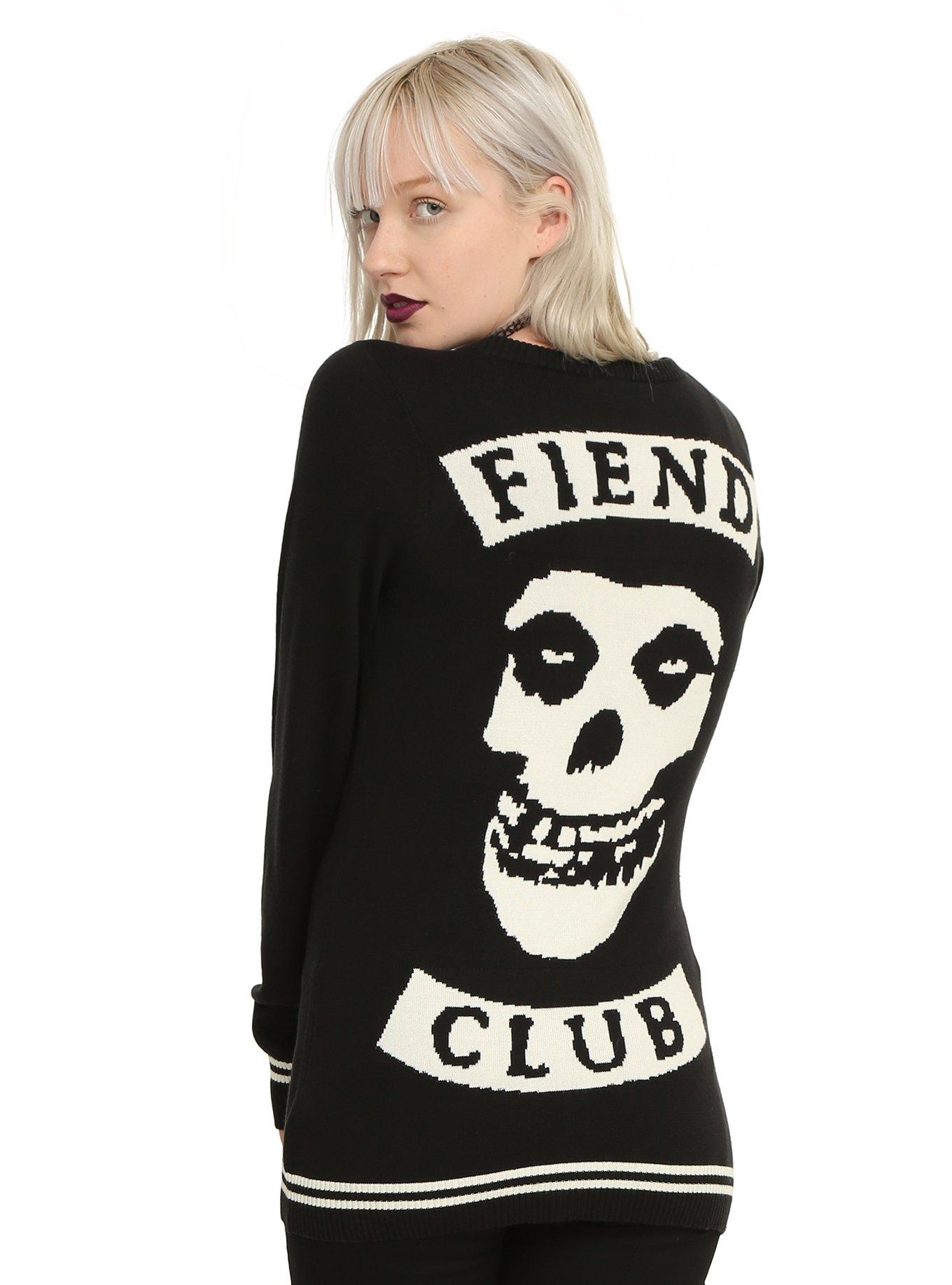 Misfits Fiend Club Girls Cardigan, BLACK, hi-res