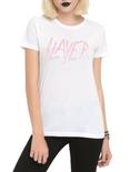 Slayer Inside Print Logo Girls T-Shirt, WHITE, hi-res