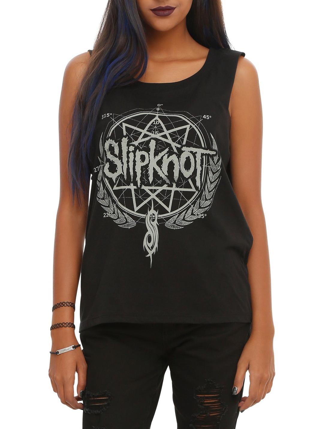 Slipknot Wreath Logo Girls Muscle Top, , hi-res