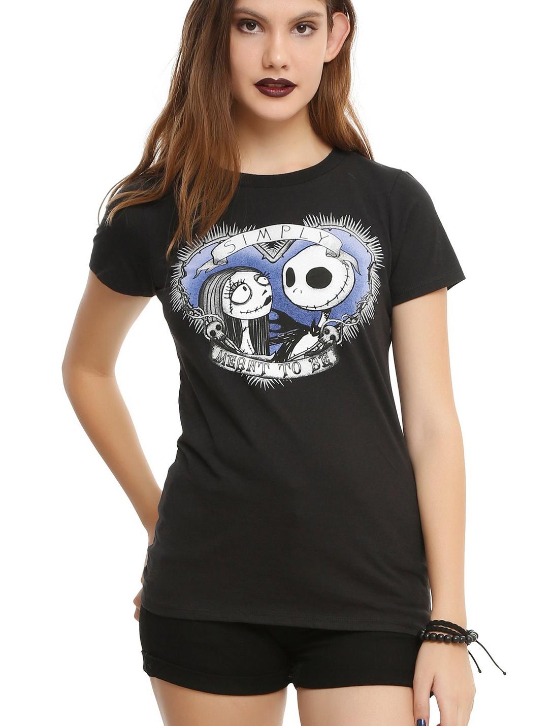 The Nightmare Before Christmas Simply Meant To Be Girls T-Shirt, BLACK, hi-res