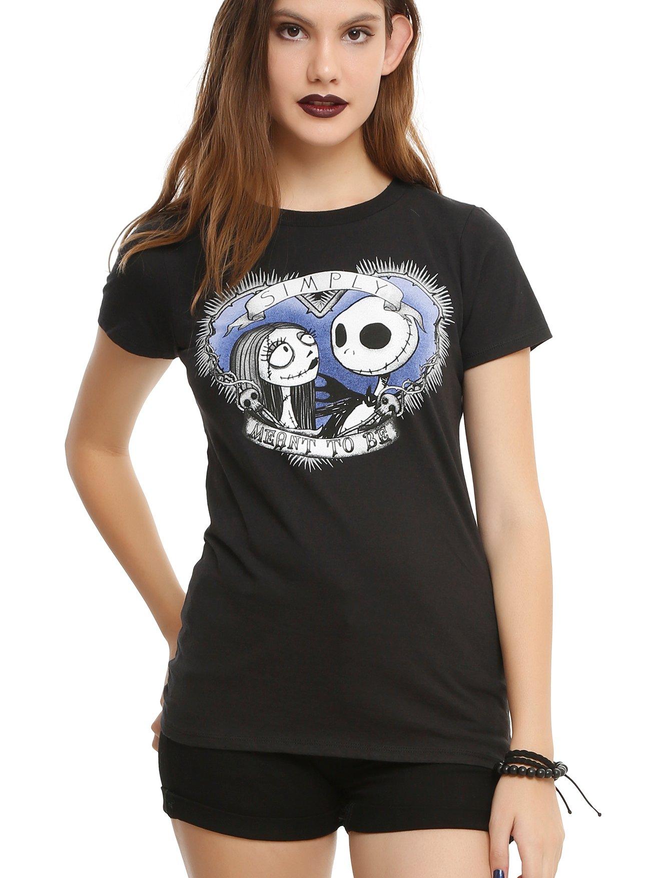 The Nightmare Before Christmas Simply Meant To Be Girls T-Shirt, BLACK, hi-res