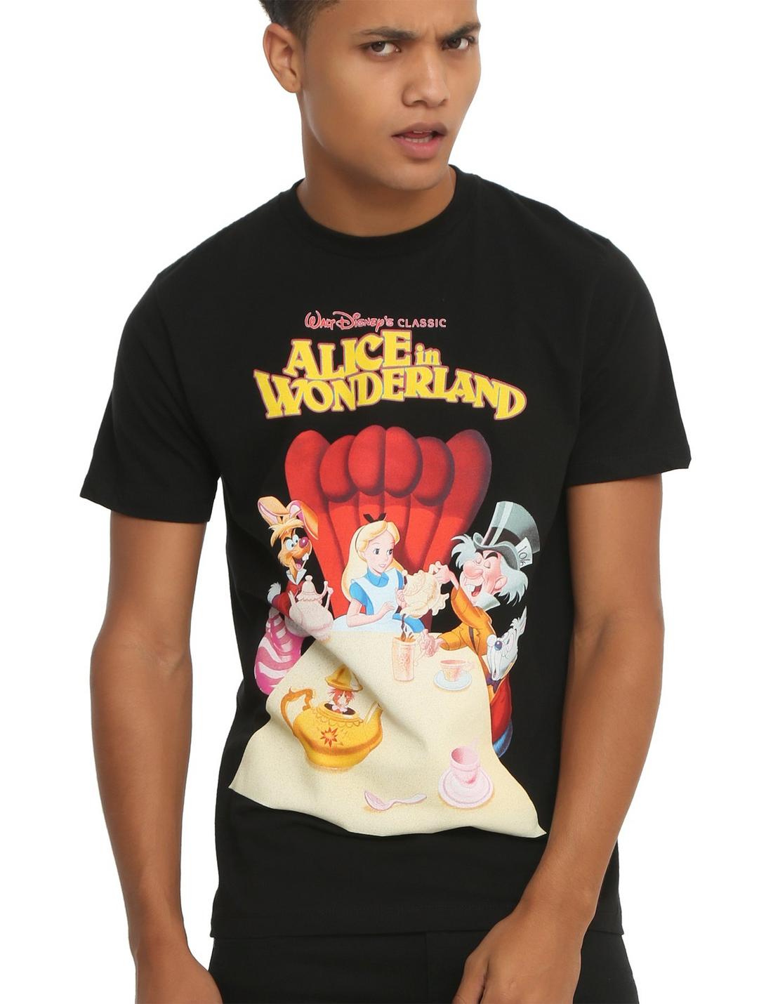 Disney Alice In Wonderland Tea Party T-Shirt, BLACK, hi-res