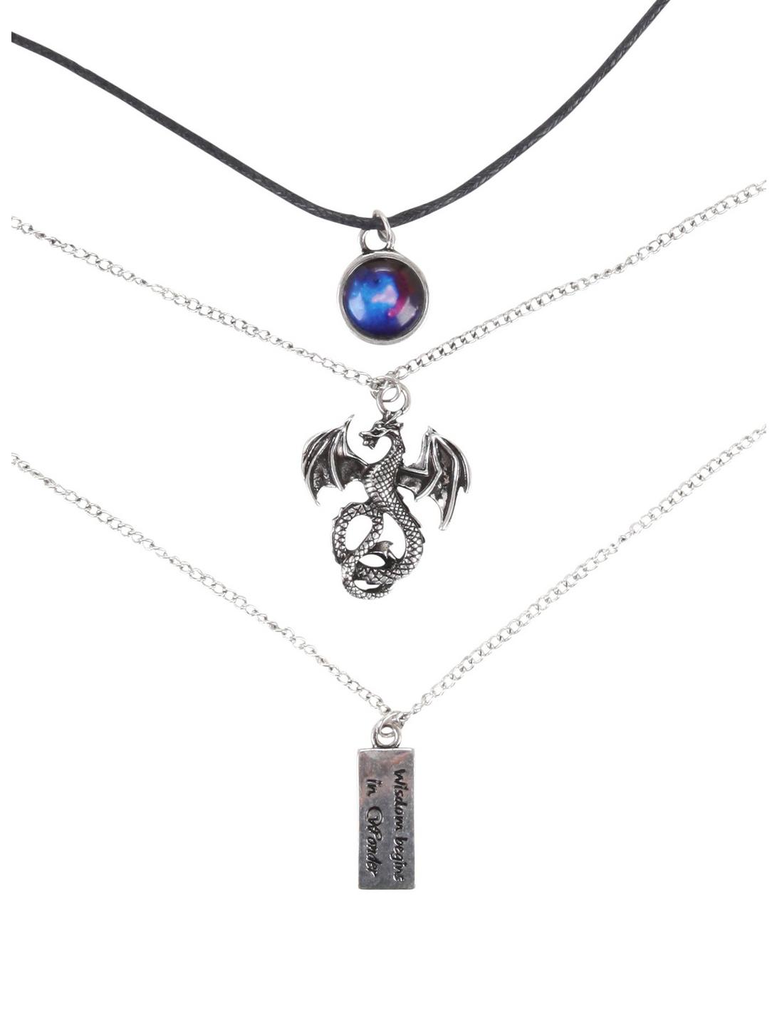 Dragon Galaxy Wisdom Layered Necklace, , hi-res