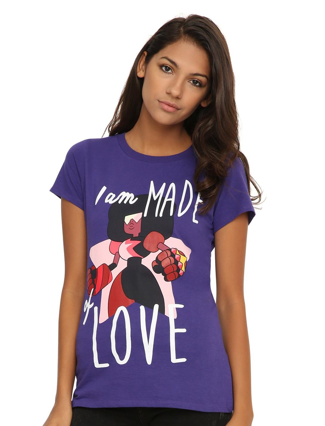 Steven Universe Garnet Made Of Love Girls T-Shirt, PURPLE, hi-res
