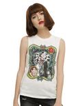 Disney 101 Dalmatians Cruella Stained Glass Girls Muscle Top, WHITE, hi-res