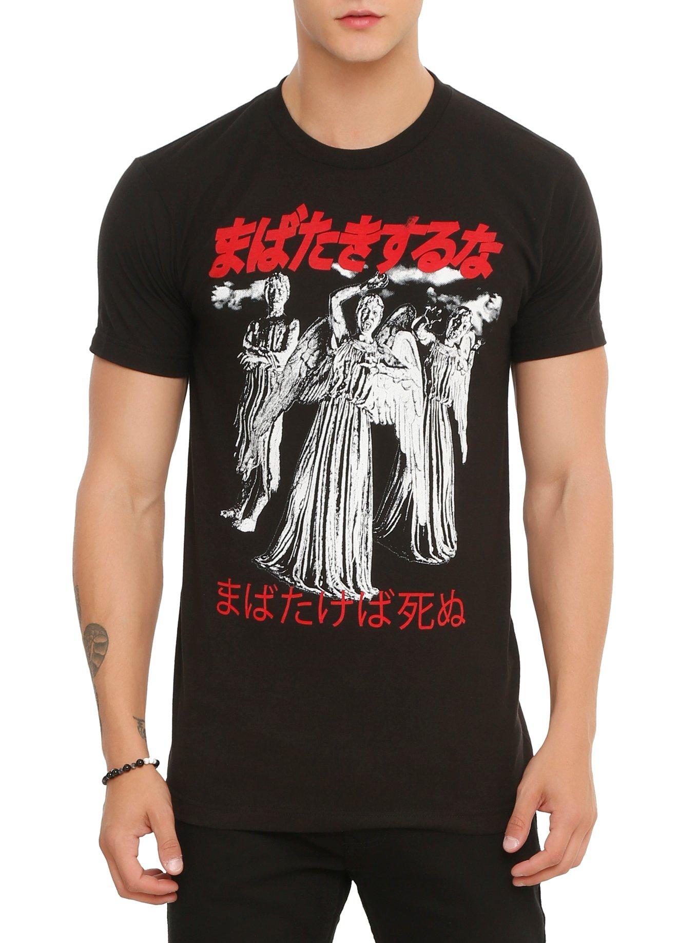 Doctor Who Weeping Angels Kanji T-Shirt, BLACK, hi-res