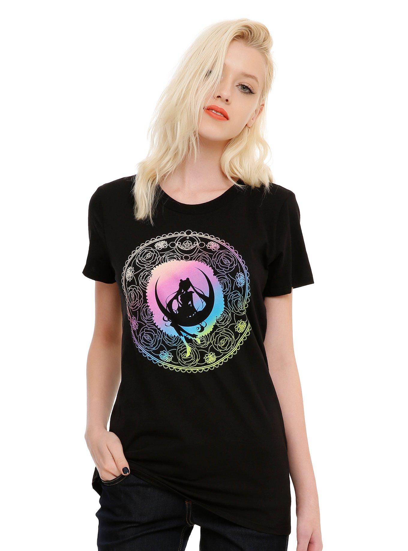 Sailor Moon Crystal Ombre Icon Girls T-Shirt, BLACK, hi-res