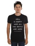 Hell Is Empty Shakespeare Quote T-Shirt, , hi-res