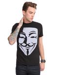 V For Vendetta Guy Fawkes Mask Speech T-Shirt, BLACK, hi-res