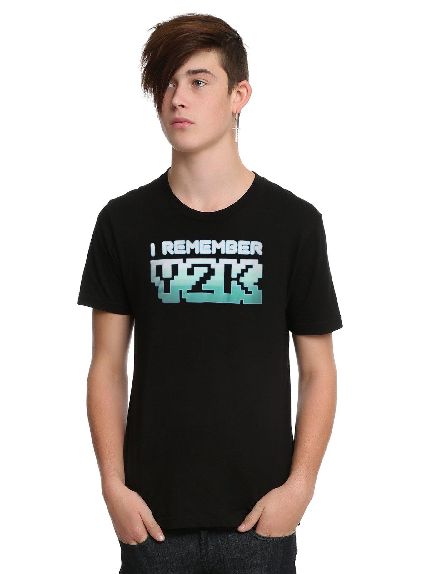 I Remember Y2K T-Shirt, BLACK, hi-res
