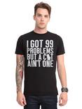 99 Problems Cat T-Shirt, BLACK, hi-res