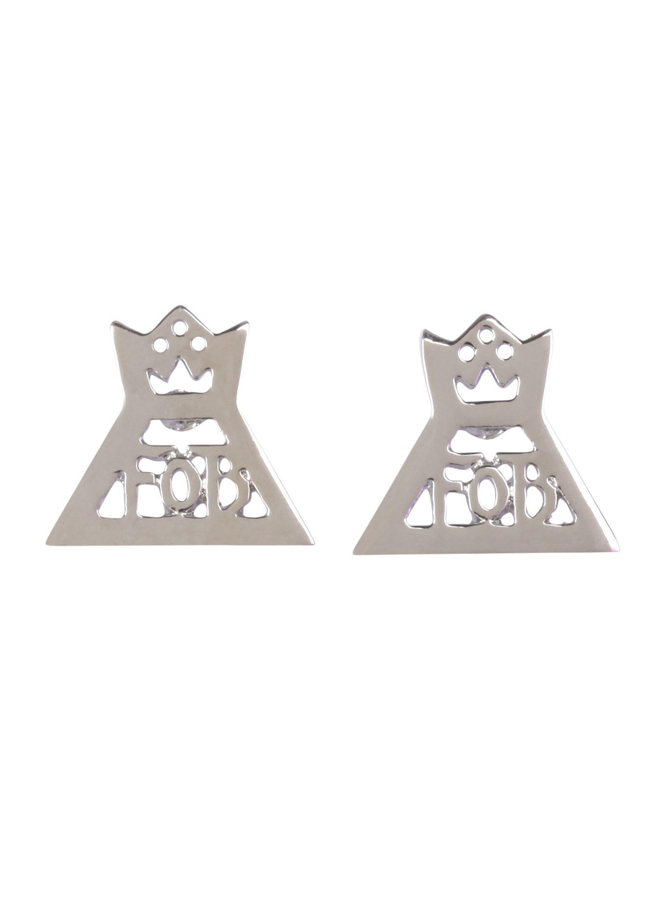 Fall Out Boy Single Crown Earrings, , hi-res