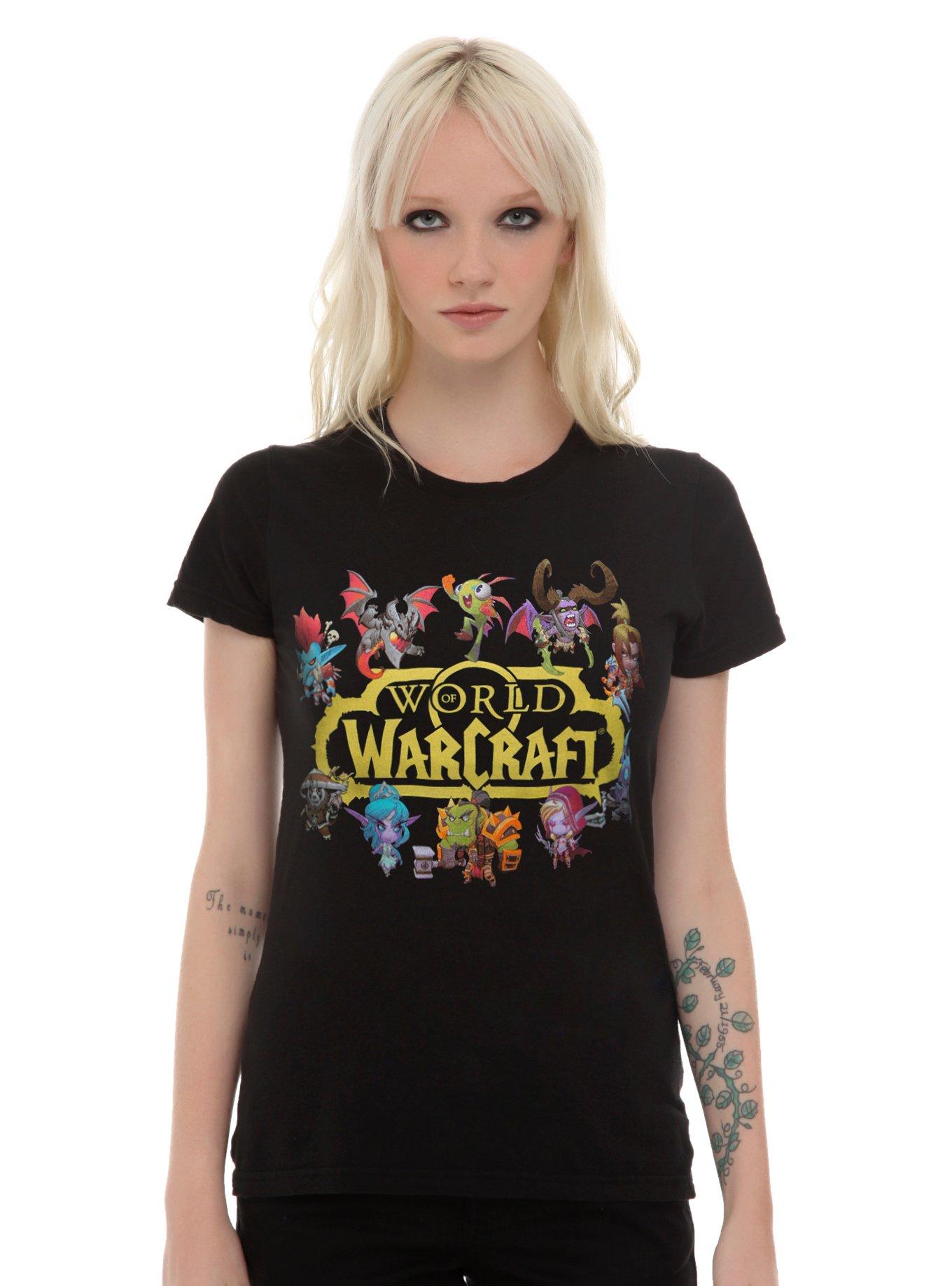 World Of Warcraft Cute But Deadly Logo Girls T-Shirt, BLACK, hi-res