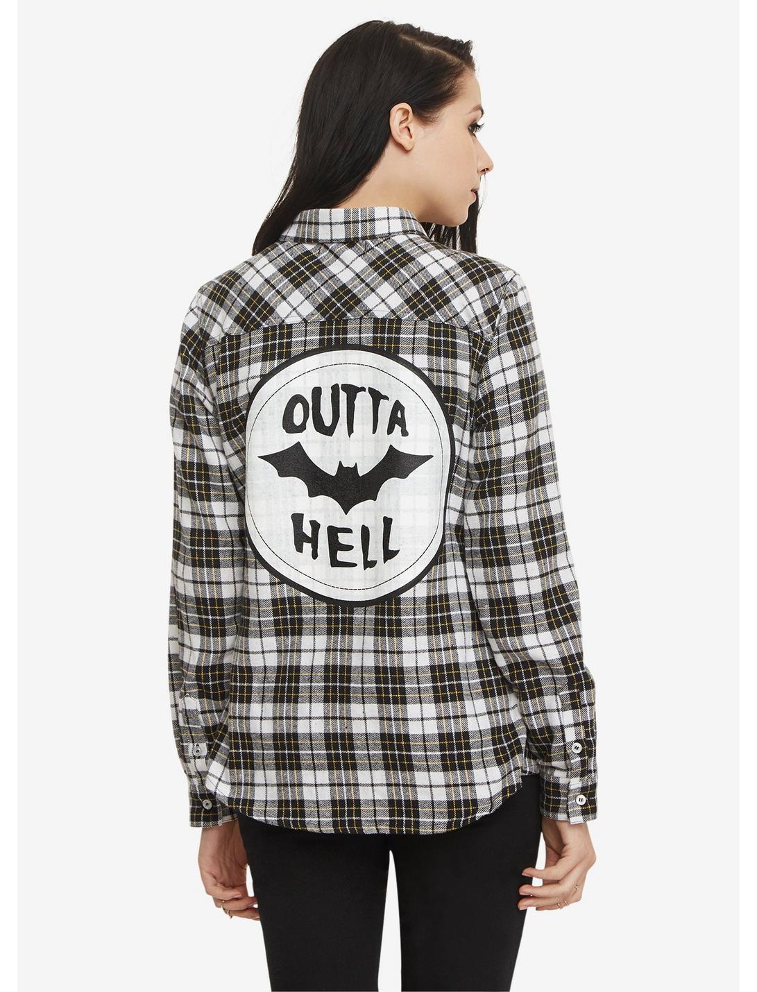 Bat Outta Hell Flannel Top, MULTI, hi-res