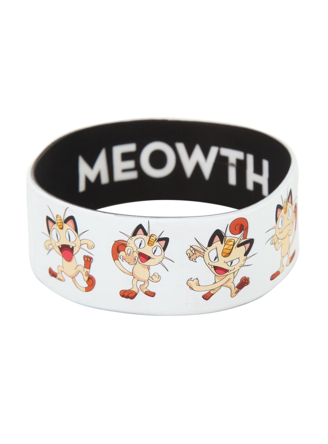 Pokemon Meowth Rubber Wristband, , hi-res