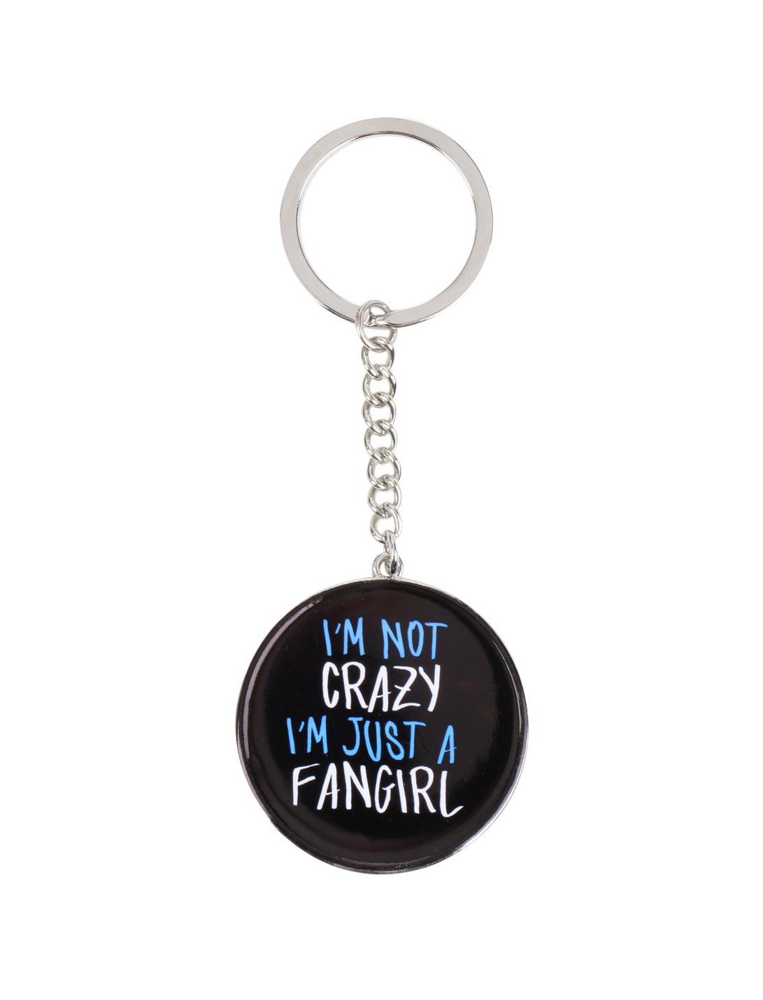 Just A Fangirl Button Key Chain, , hi-res