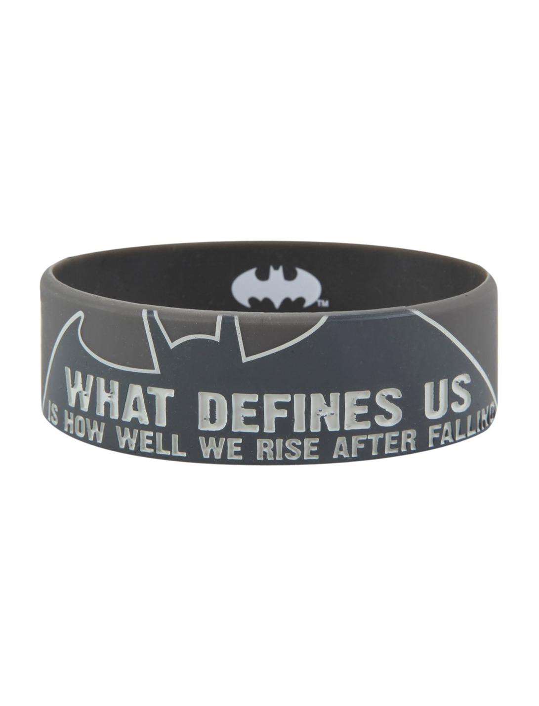 DC Comics Batman What Defines Us Rubber Bracelet, , hi-res