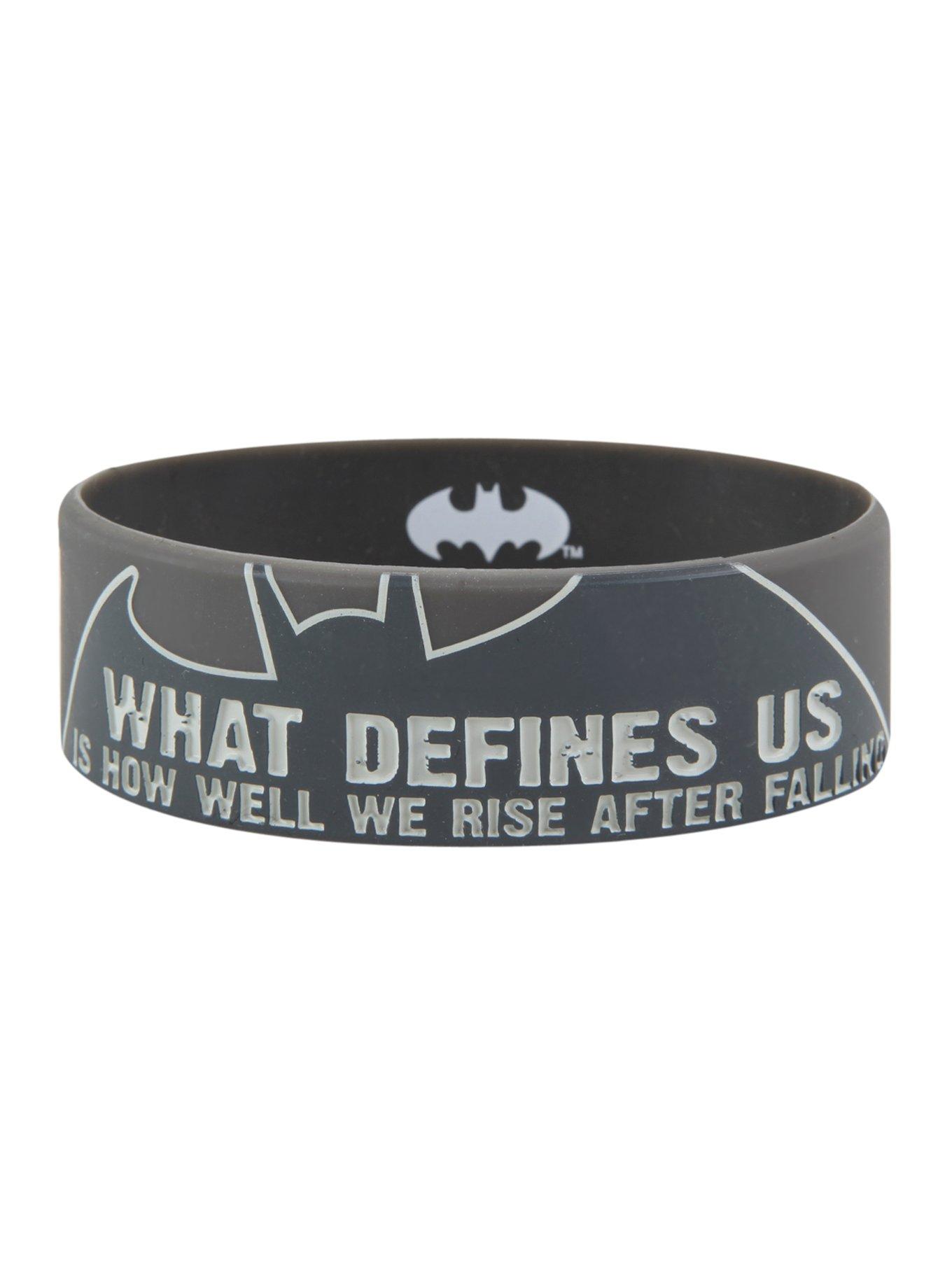 DC Comics Batman What Defines Us Rubber Bracelet, , hi-res