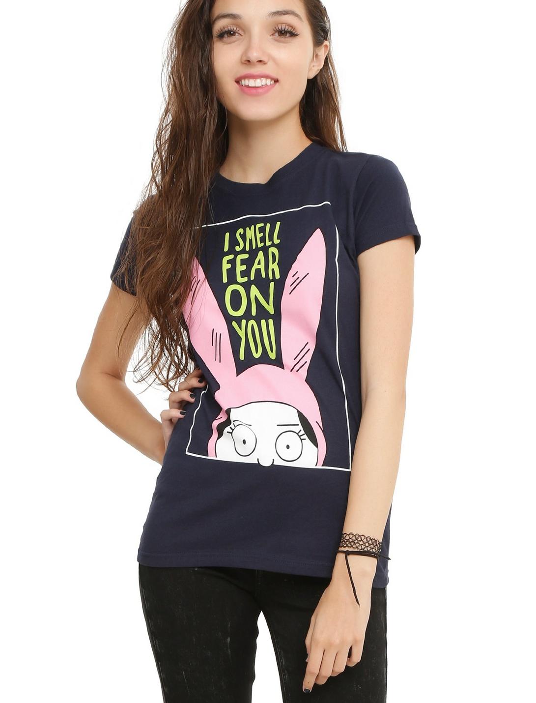 Bob's Burgers Louise I Smell Fear On You Girls T-Shirt, BLUE, hi-res