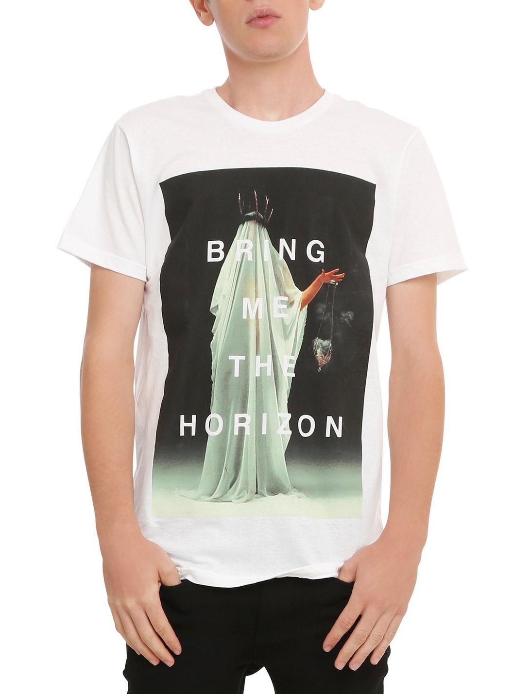 Bring Me The Horizon Cloaked T-Shirt, WHITE, hi-res