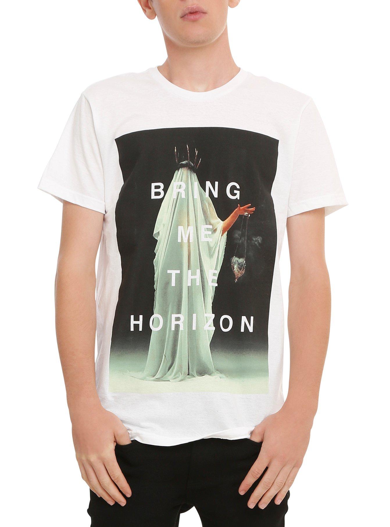 Bring Me The Horizon Cloaked T-Shirt, WHITE, hi-res