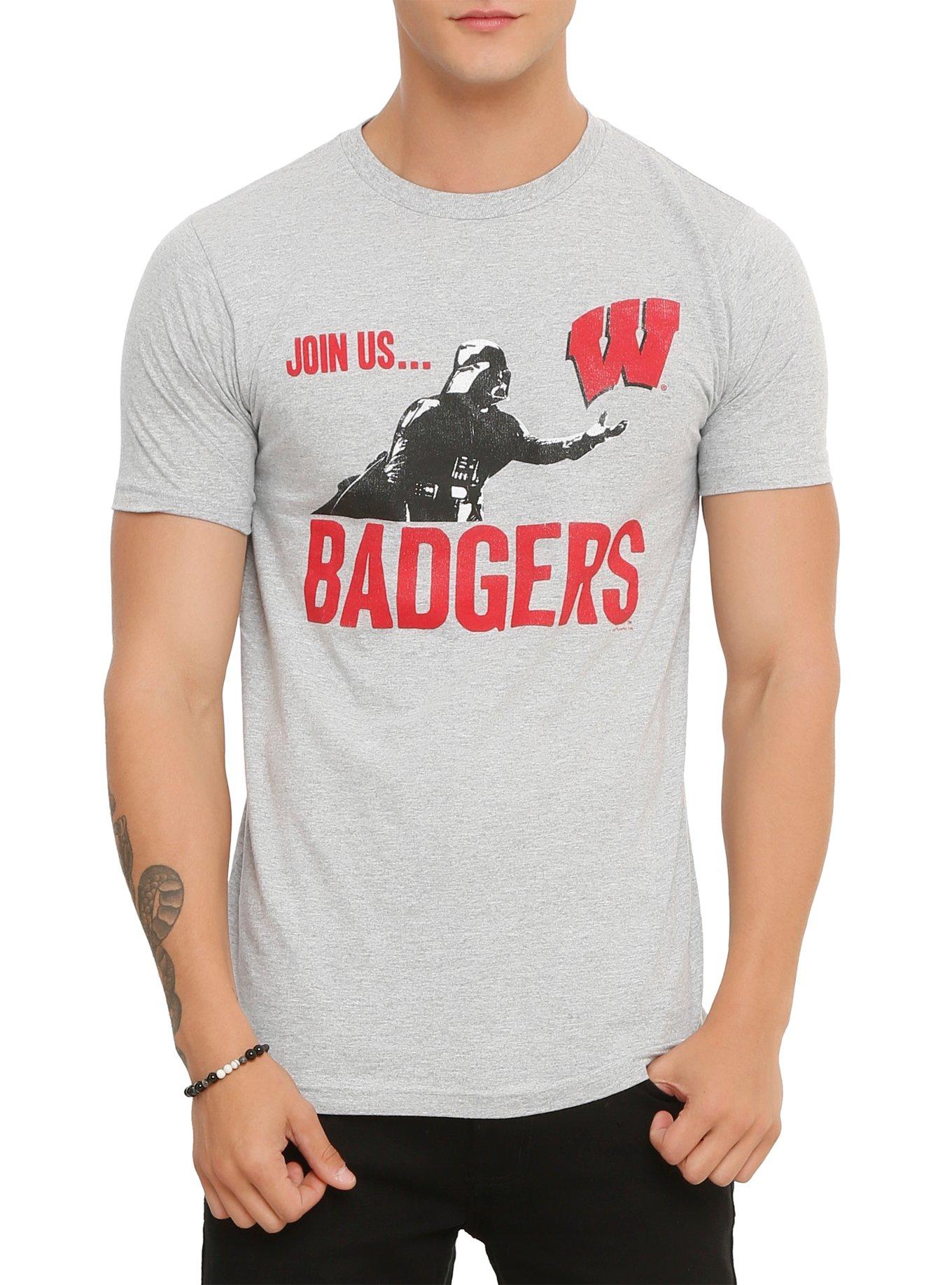 Star Wars NCAA Wisconsin T-Shirt, BLACK, hi-res