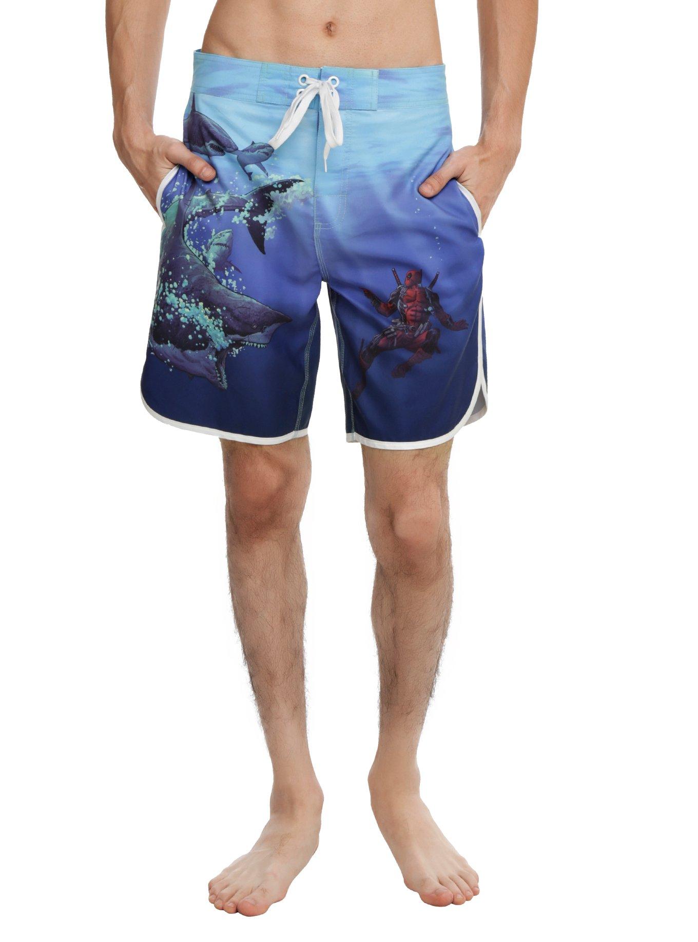 Deadpool store swim trunks