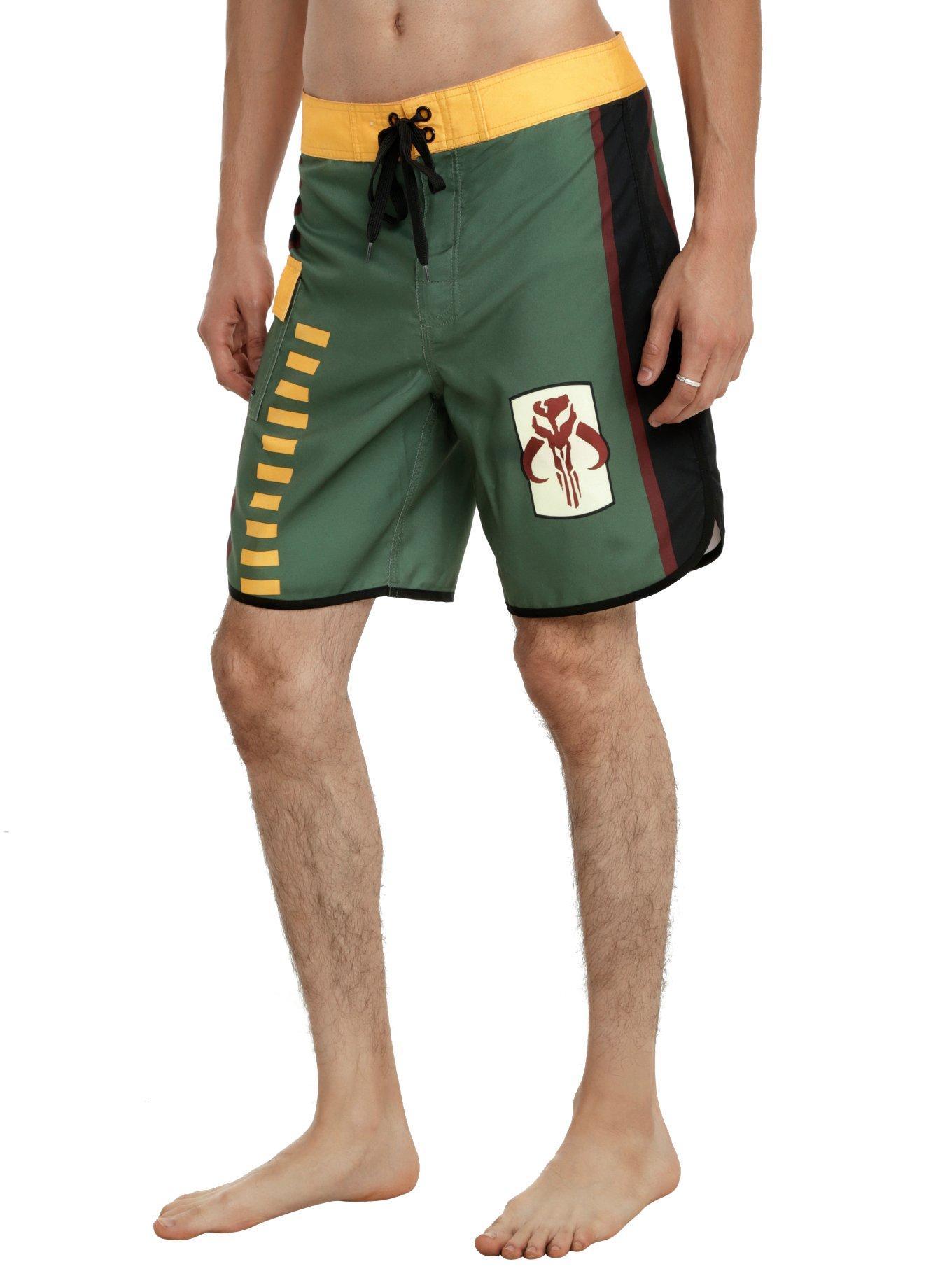 Star Wars Boba Fett Swim Trunks, OLIVE, hi-res