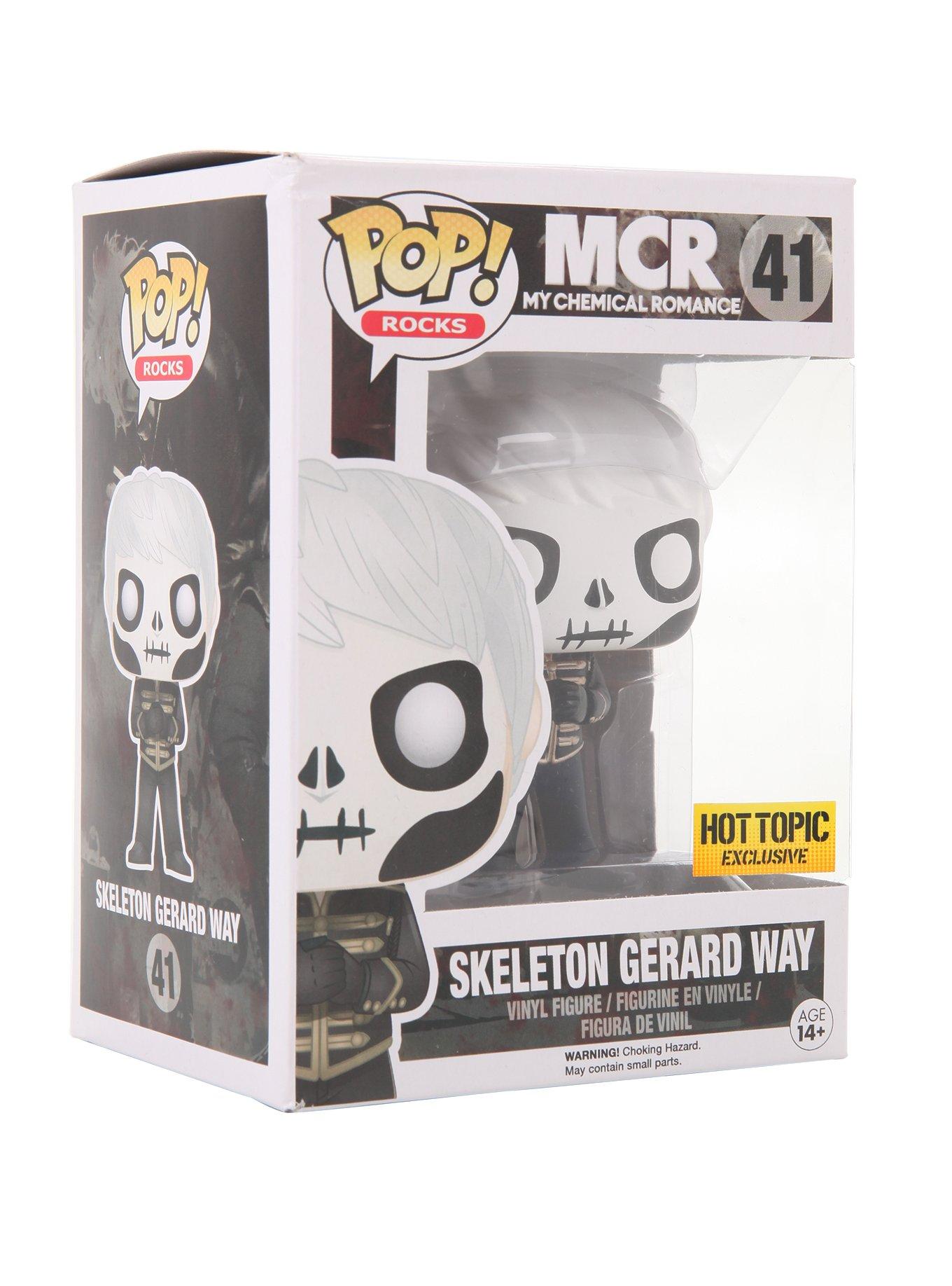 Funko My Chemical Romance Pop Rocks Skeleton Gerard Way Vinyl Figure Hot Topic Exclusive Hot Topic