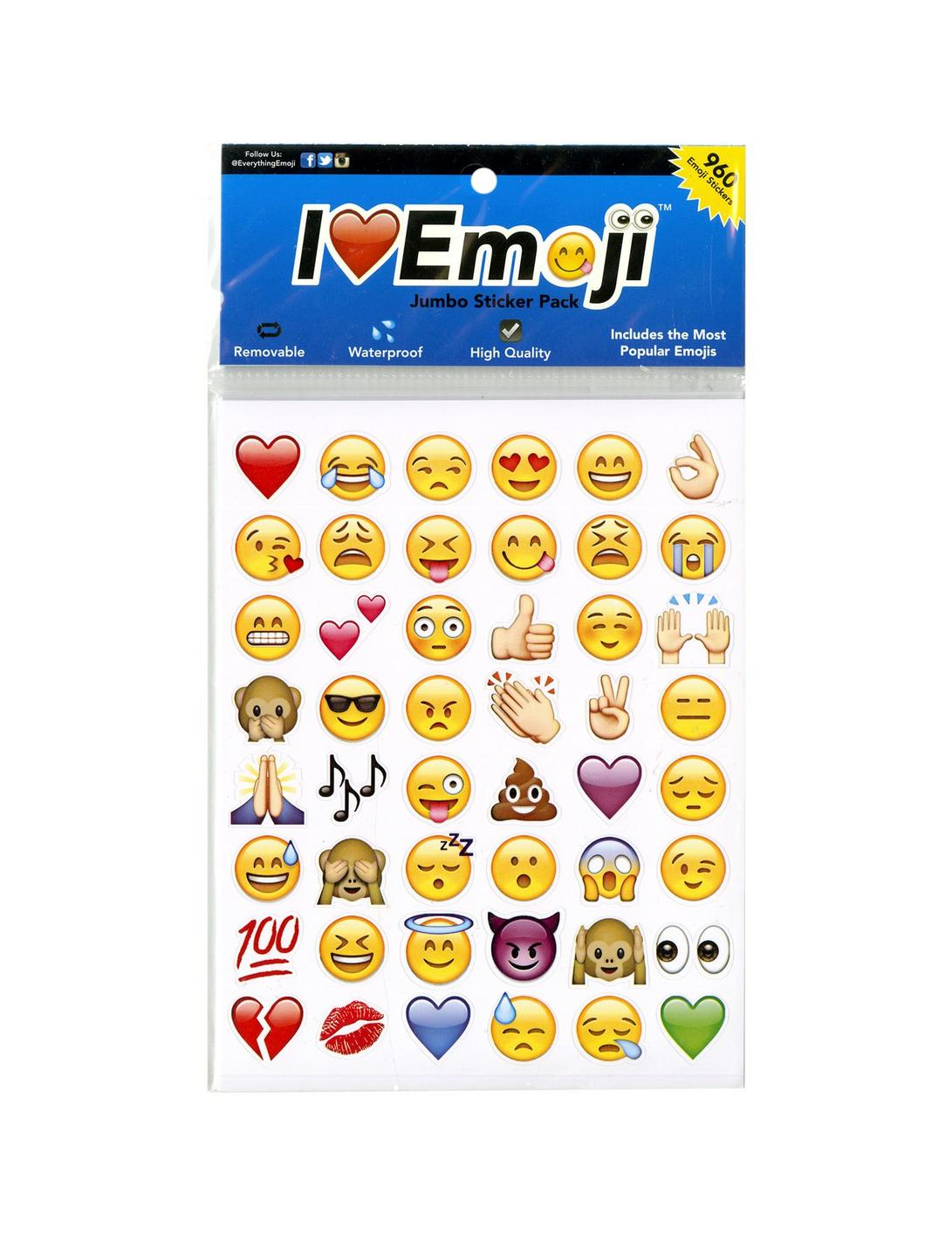 Emoji Jumbo Sticker Pack, , hi-res