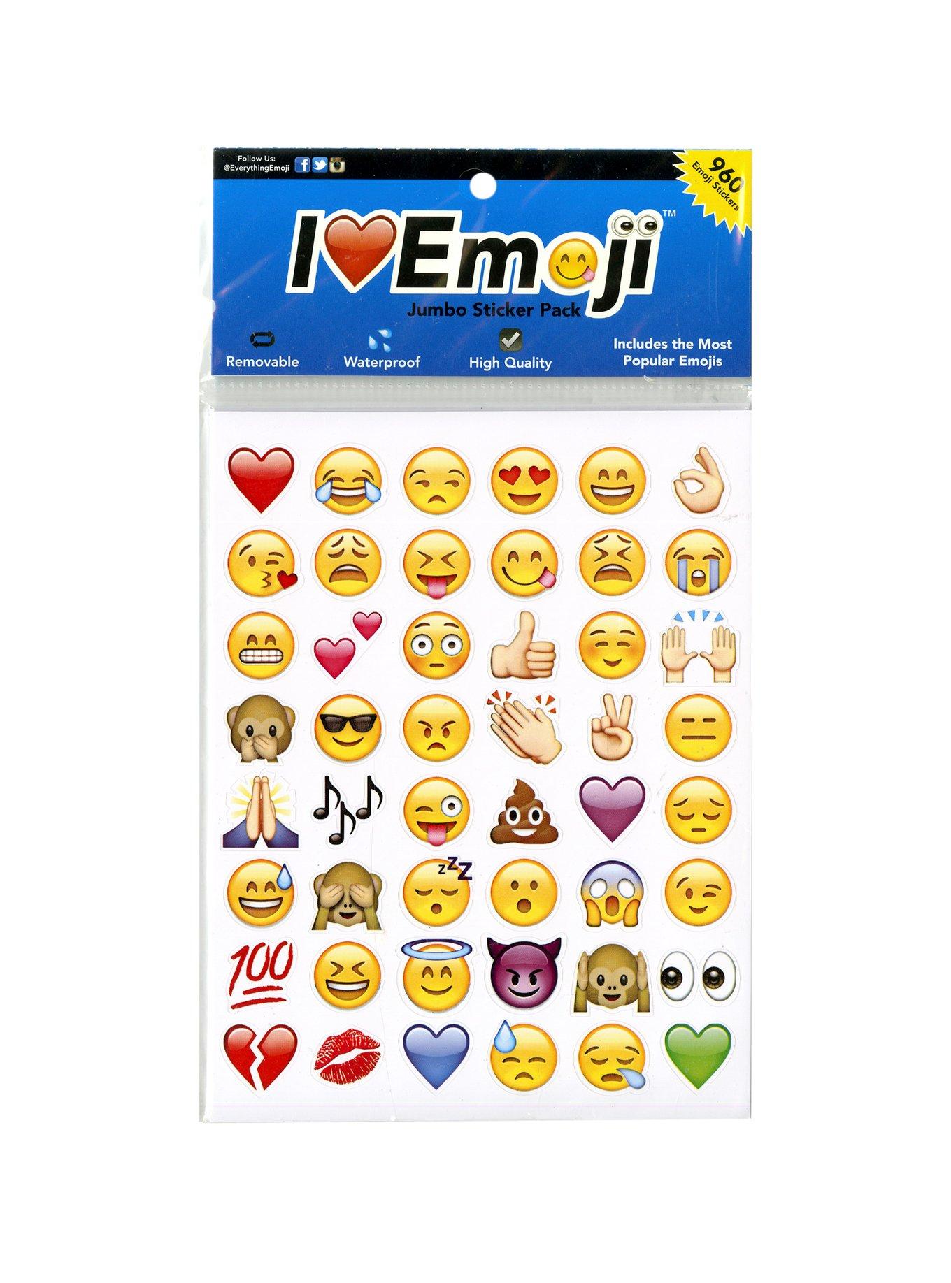 Emoji Jumbo Sticker Pack, , hi-res