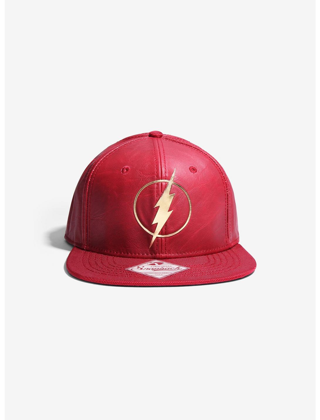 DC Comics The Flash Faux Leather Snapback Hat, , hi-res
