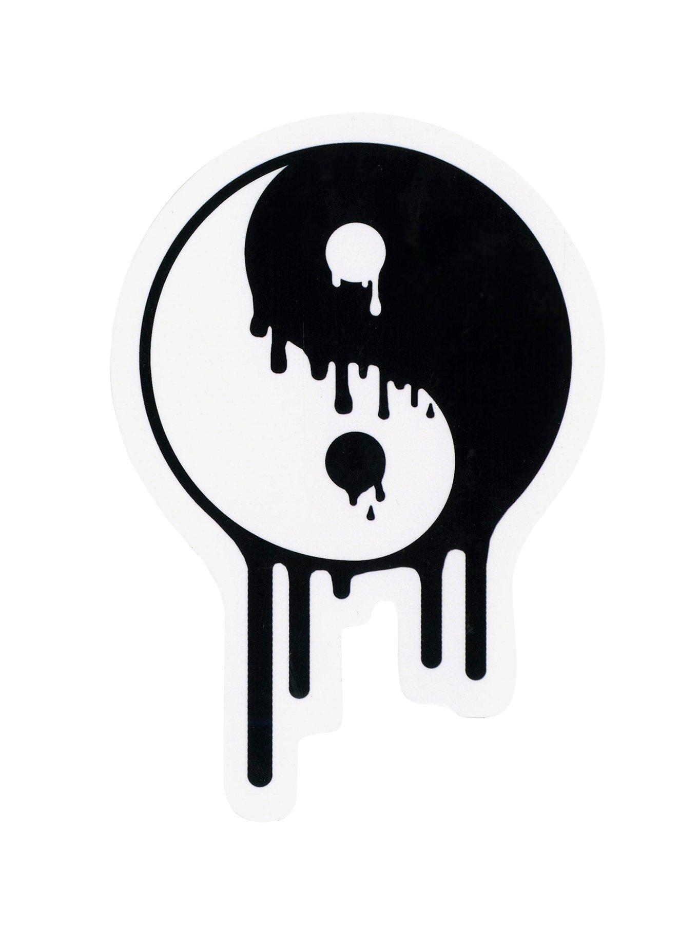 Drippy Yin-Yang Sticker, , hi-res