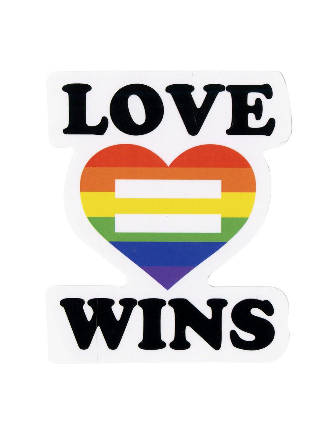 Love Wins Heart Sticker, , hi-res