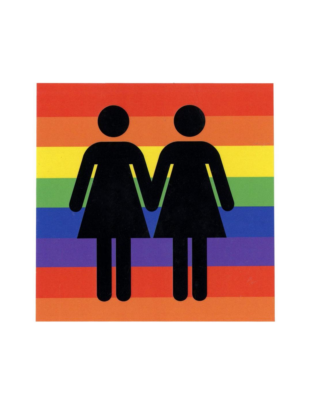 Rainbow Female Symbol Sticker, , hi-res