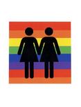Rainbow Female Symbol Sticker, , hi-res
