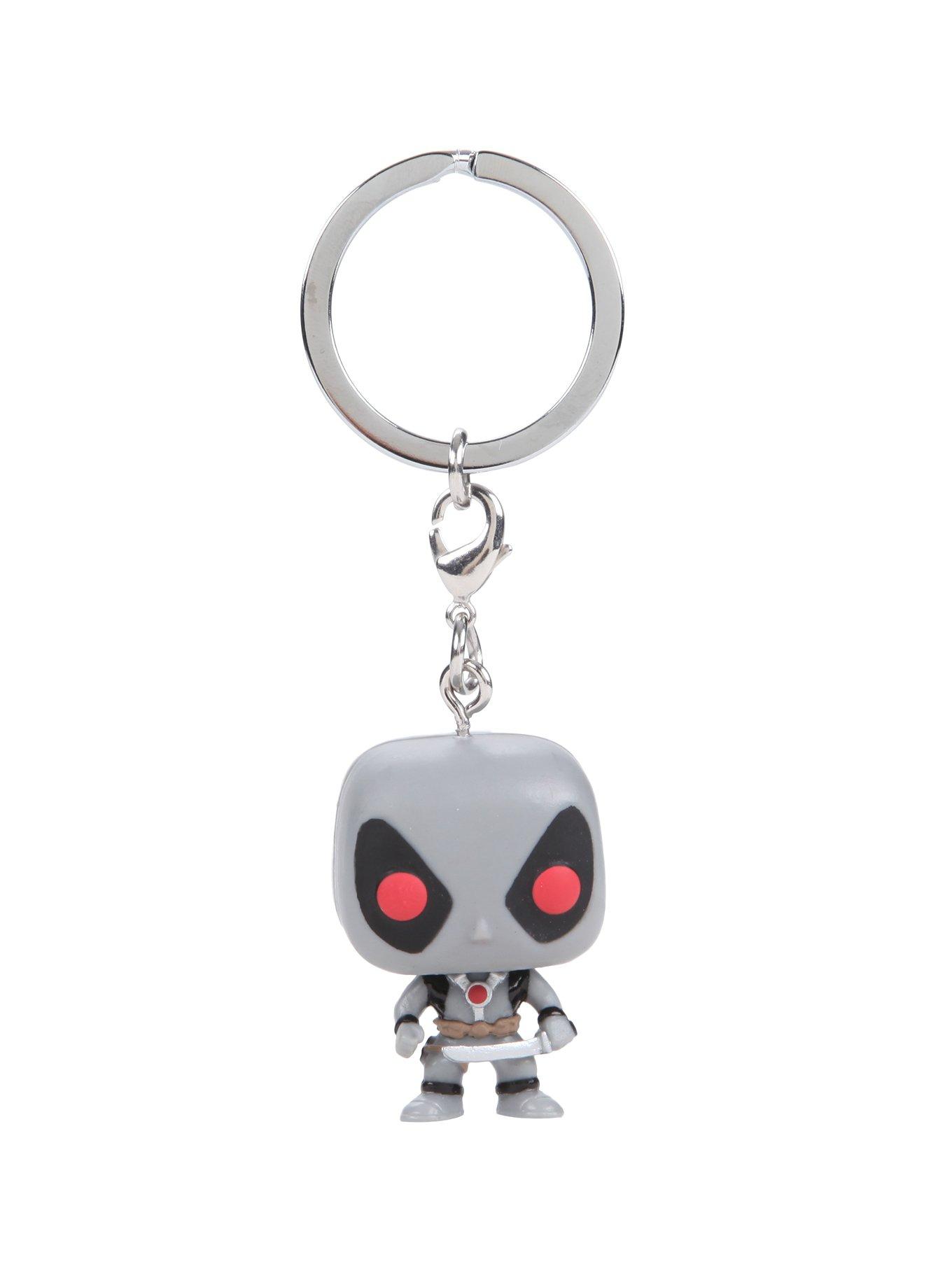 Marvel Deadpool Pop! Bobble-Head Key Chain Hot Topic Exclusive, , hi-res