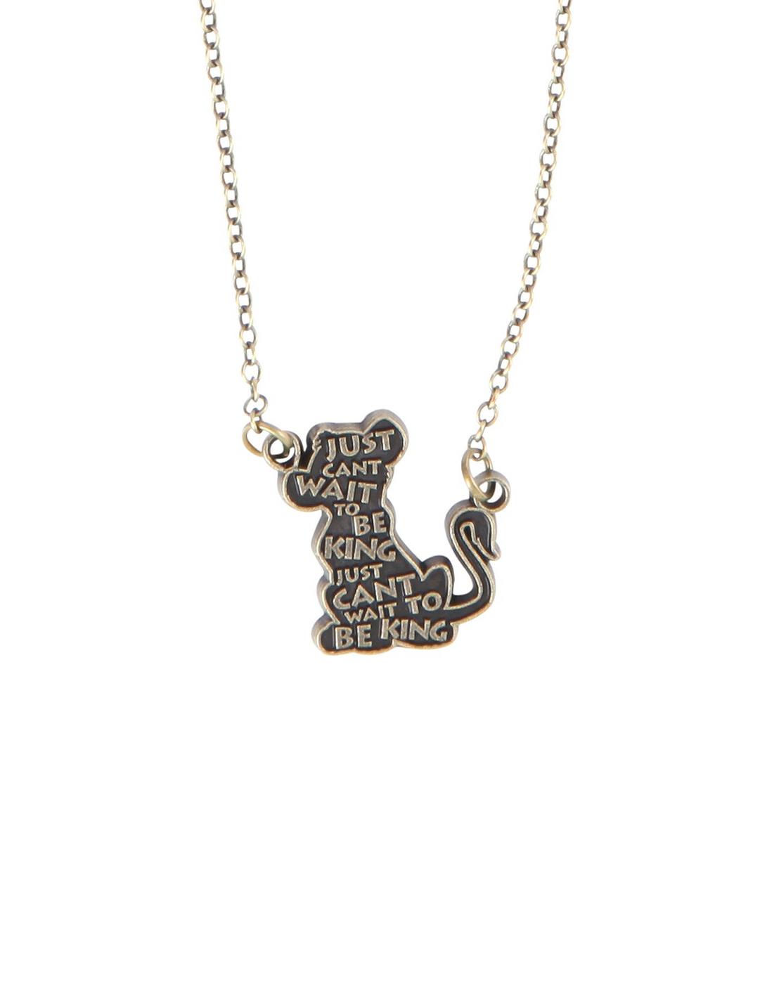 Disney The Lion King Simba Quote Necklace, , hi-res
