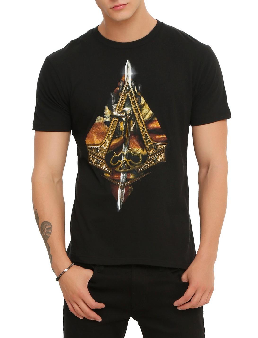 Assassin's Creed Syndicate Cane Sword Logo T-Shirt, BLACK, hi-res