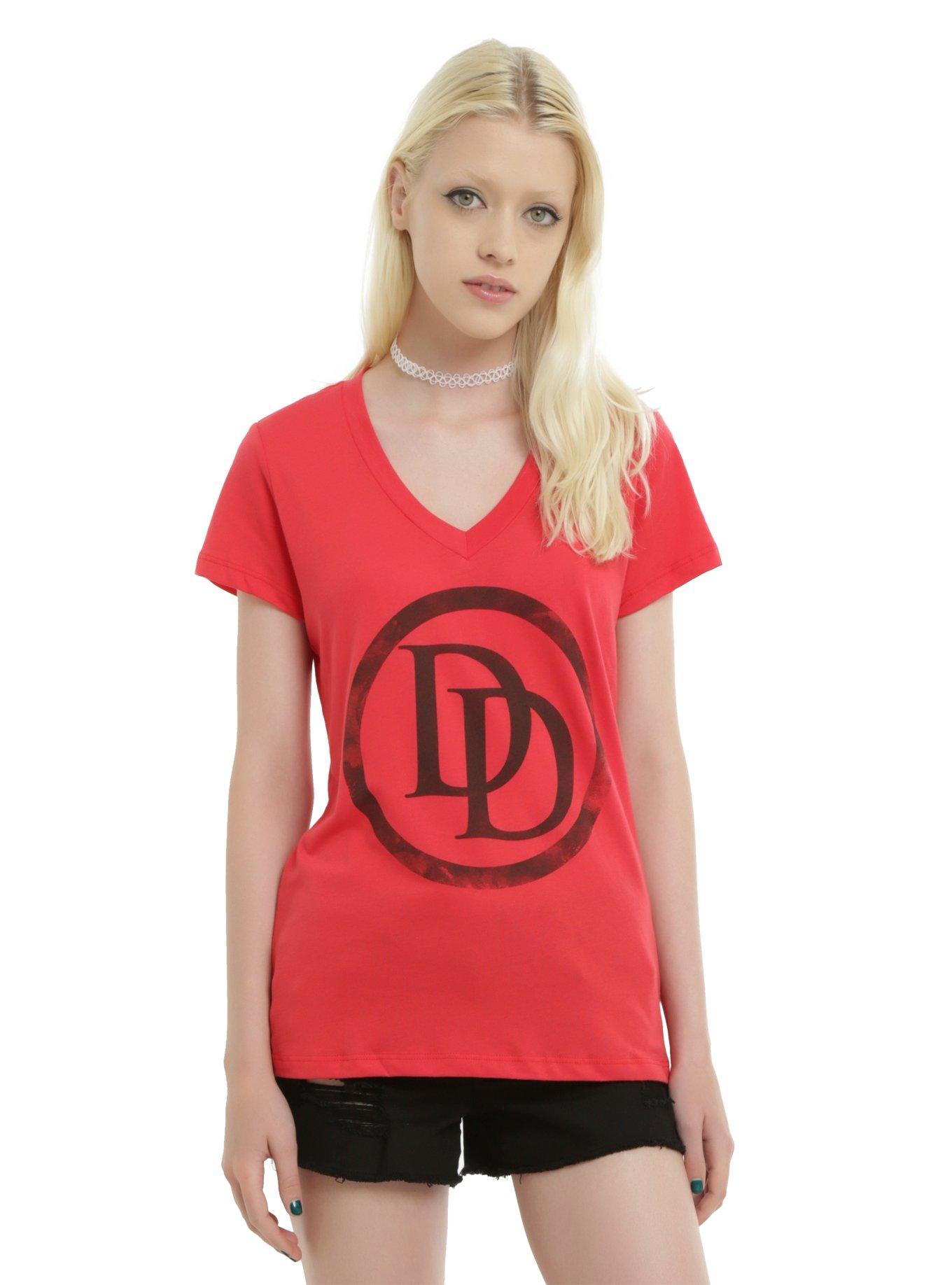 Marvel Daredevil Red Logo Girls T-Shirt, RED, hi-res