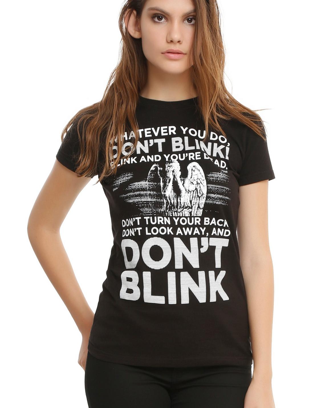 Doctor Who Don't Blink Girls T-Shirt, BLACK, hi-res