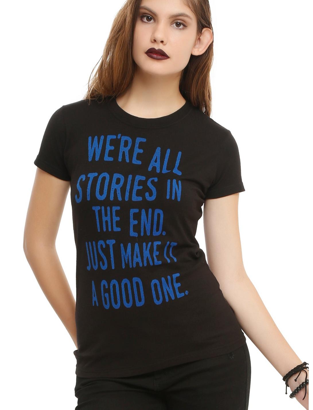 Doctor Who We're All Stories Girls T-Shirt, BLACK, hi-res