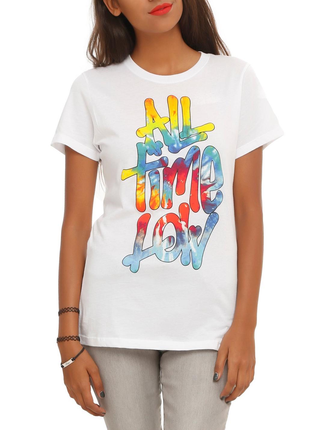 All Time Low Tie Dye Logo Girls T-Shirt, , hi-res