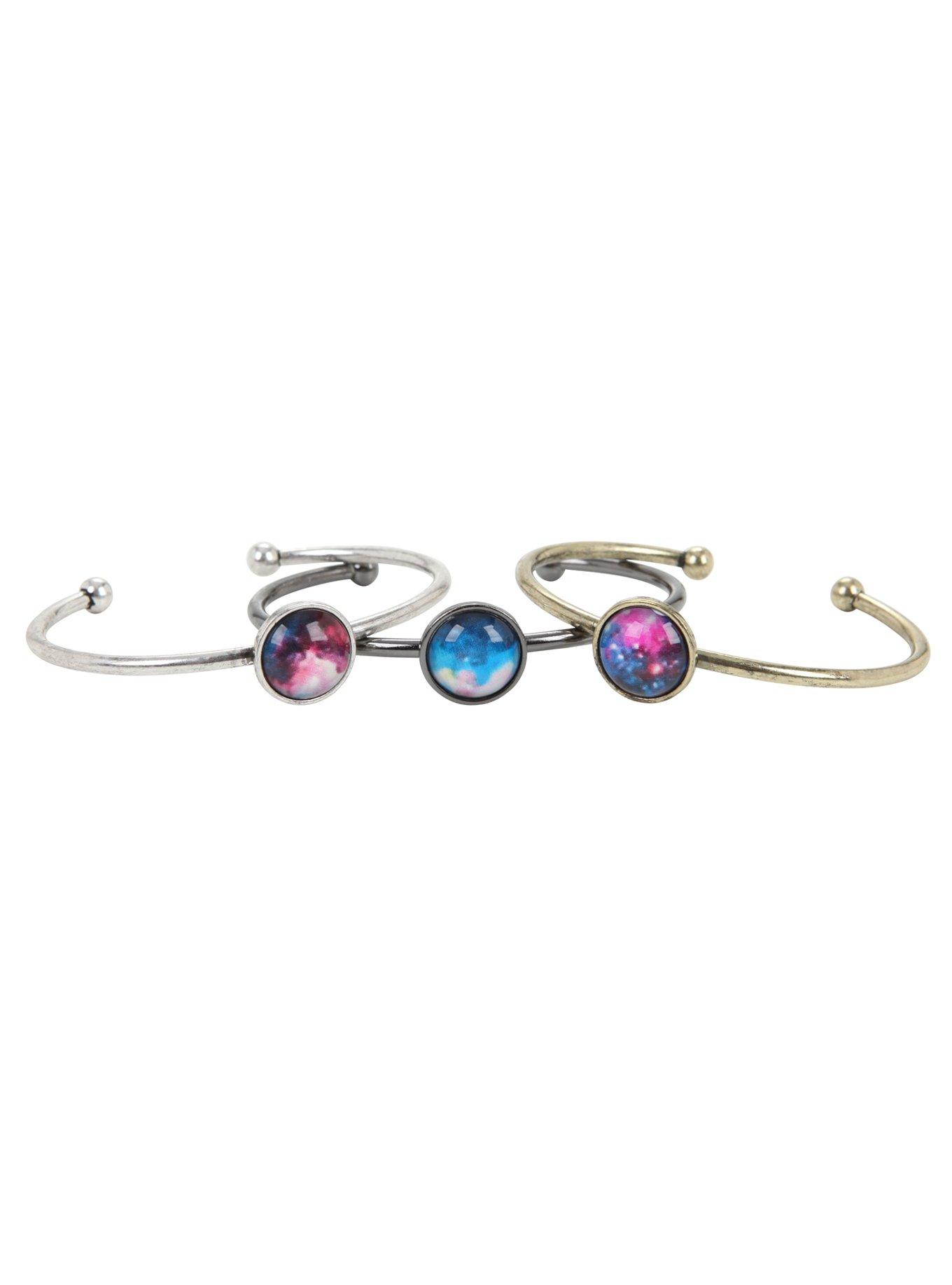Galaxy Mix Metal Cuff Bracelet Set, , hi-res