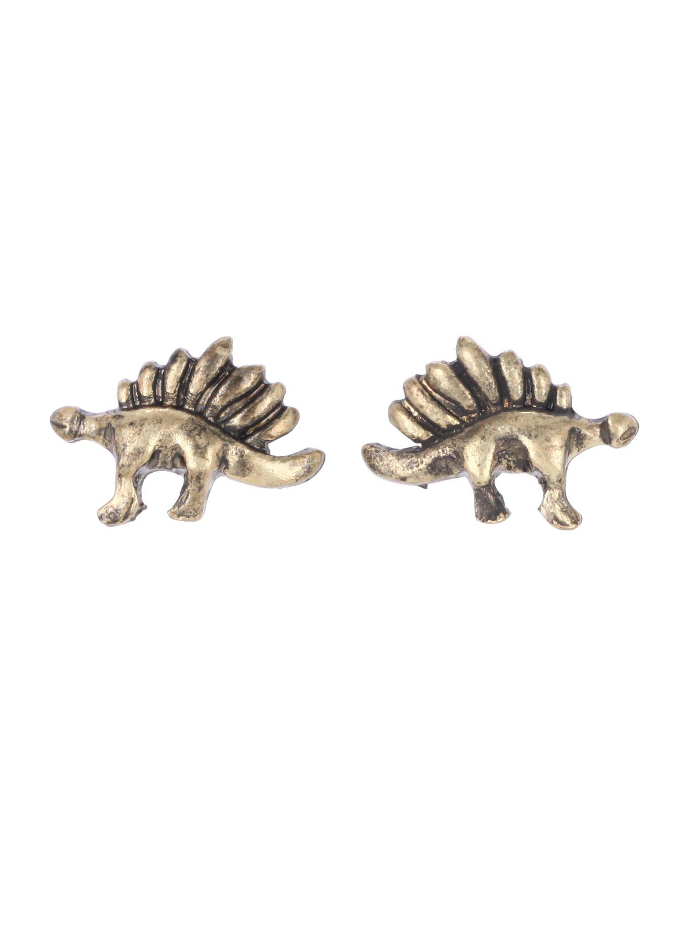LOVEsick Bronze Dinosaur Earrings, , hi-res
