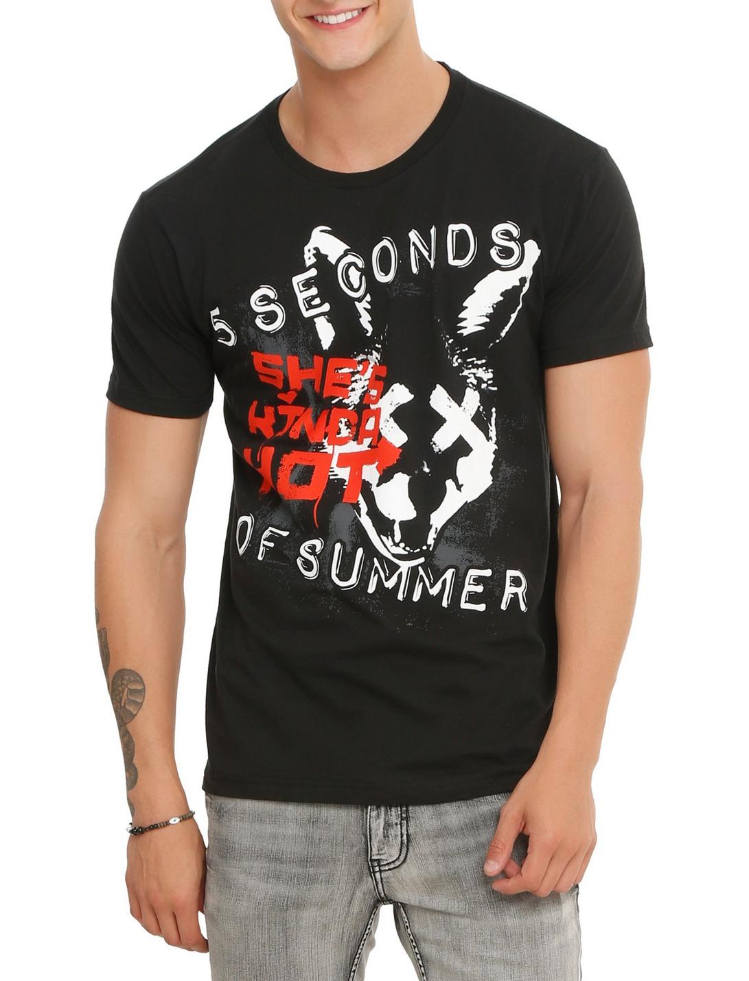5 Seconds Of Summer She's Kinda Hot T-Shirt, BLACK, hi-res